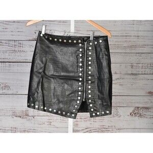 TOBI, Faux Leather Rocker Mini Skirt Size M